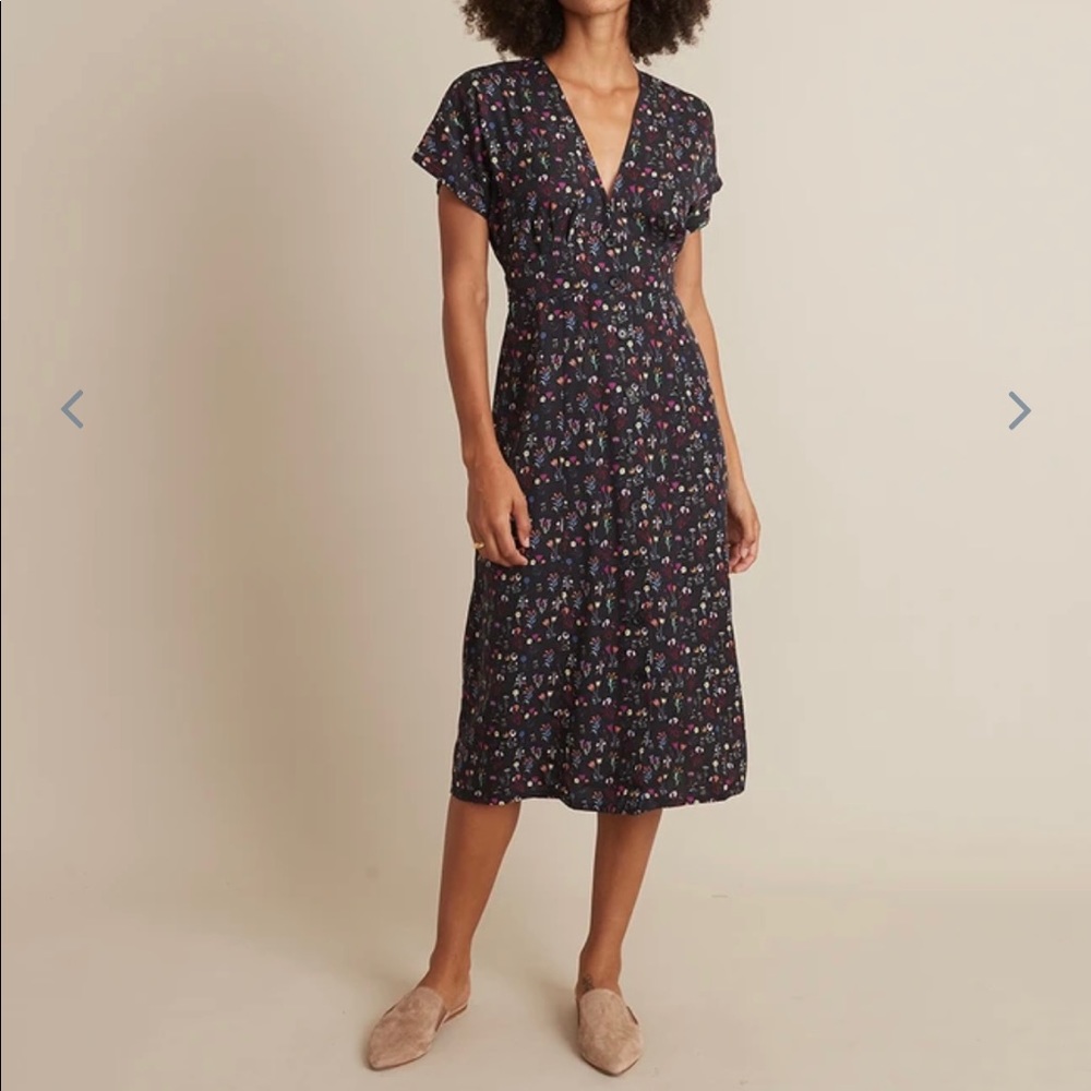 Marine Layer Isabella Midi Dress Floral Print